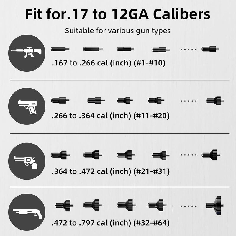 EZshoot Green/Red Bore Sight Laser with 64 Adapters Bright Laser Bore Sight Fit 0.17 to 12 GA Calibers Precise Bore Sight - Image 2